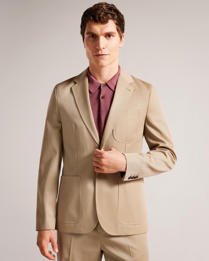 Veste Ted Baker Single Breasted Beige Homme | ISN-63999824